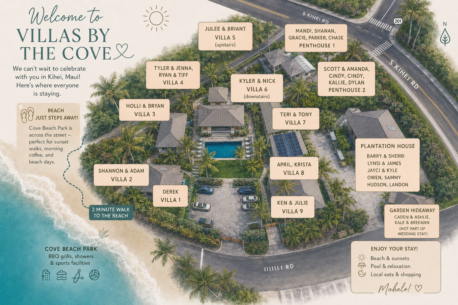 Illustrated estate map